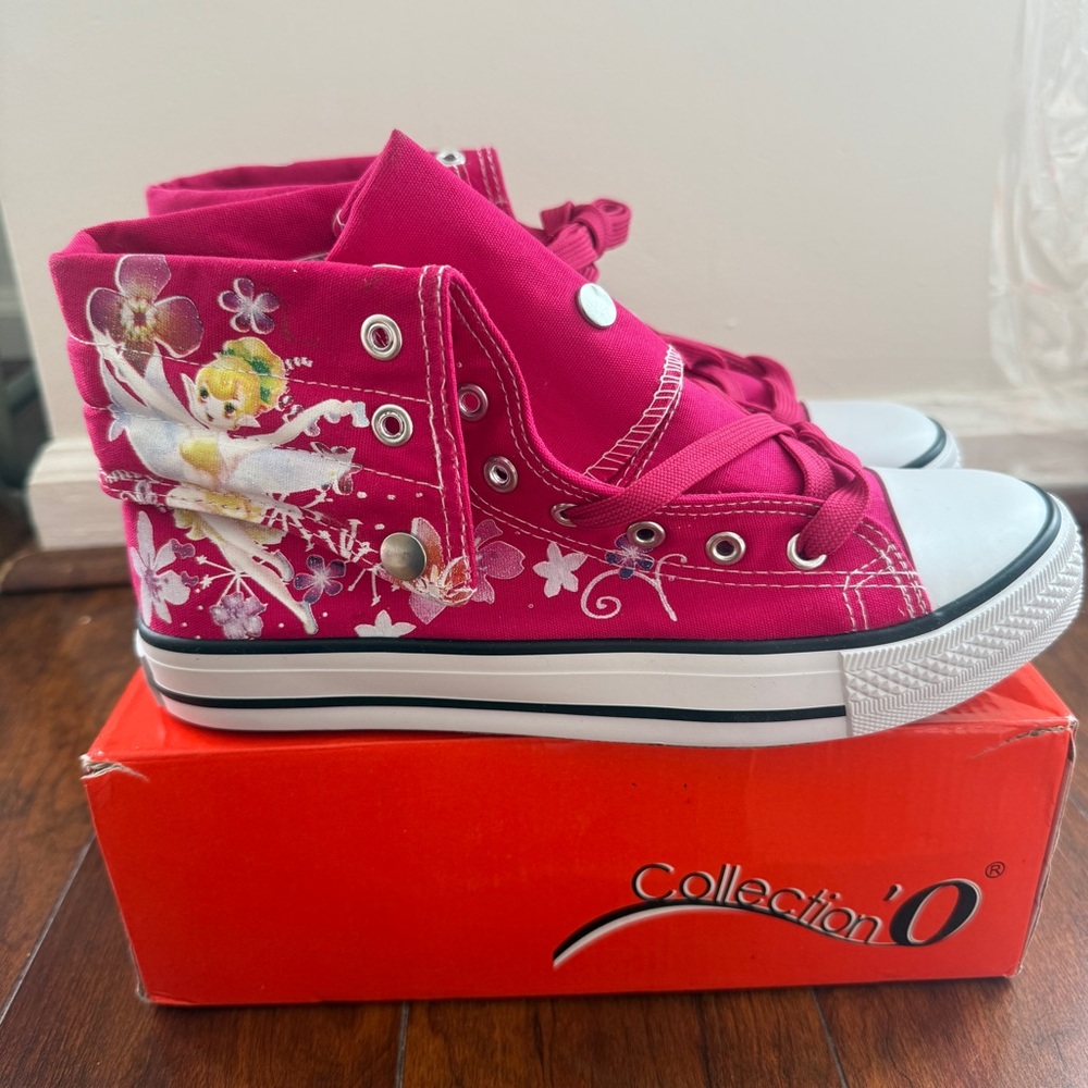 Collection O Convertible Pink Floral and Fairy High-Top Sneakers - Picture 3 of 9